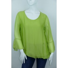 Seidenshirt in Ballon-Optik